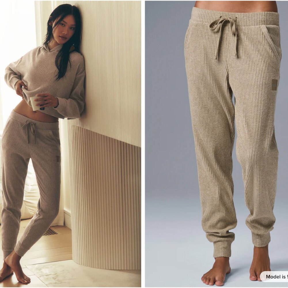 Alo Muse Sweatpant brand new - gravel heather XS